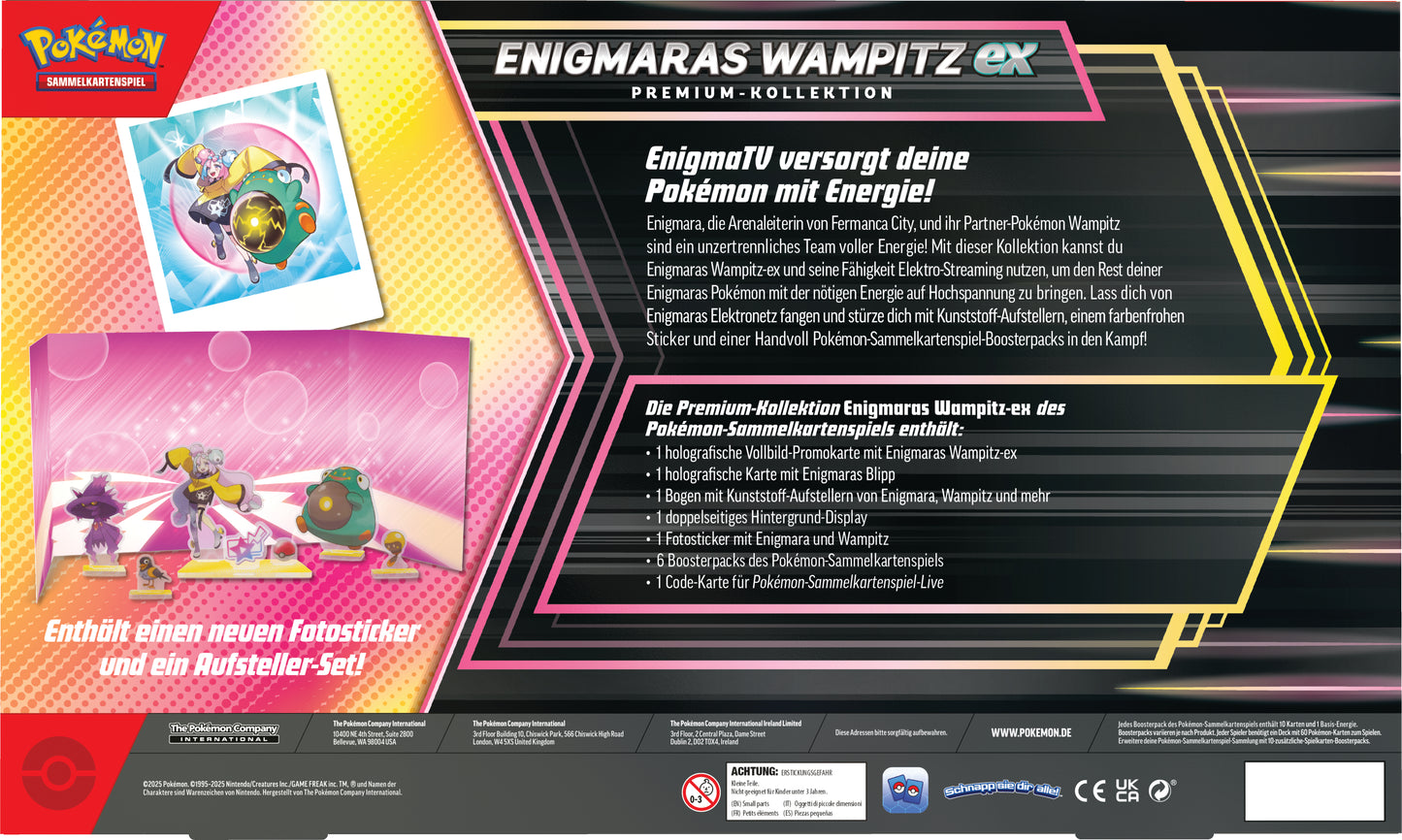 Pokémon Sammelkartenspiel - Enigmaras Wampitz-ex Premium-Kollektion (Deutsch)
