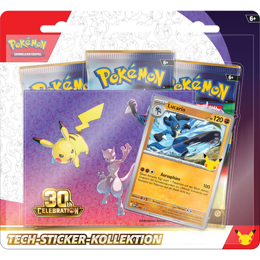 Pokémon Sammelkartenspiel - Pokémon 30 Jahre Tech-Sticker Kollektion (Deutsch)