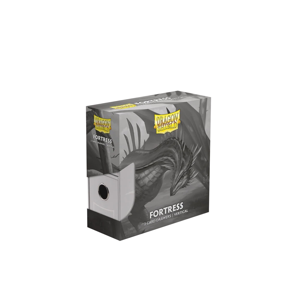 Dragon Shield Fortress - 2-Card-Drawers Vertical schwarz / weiß
