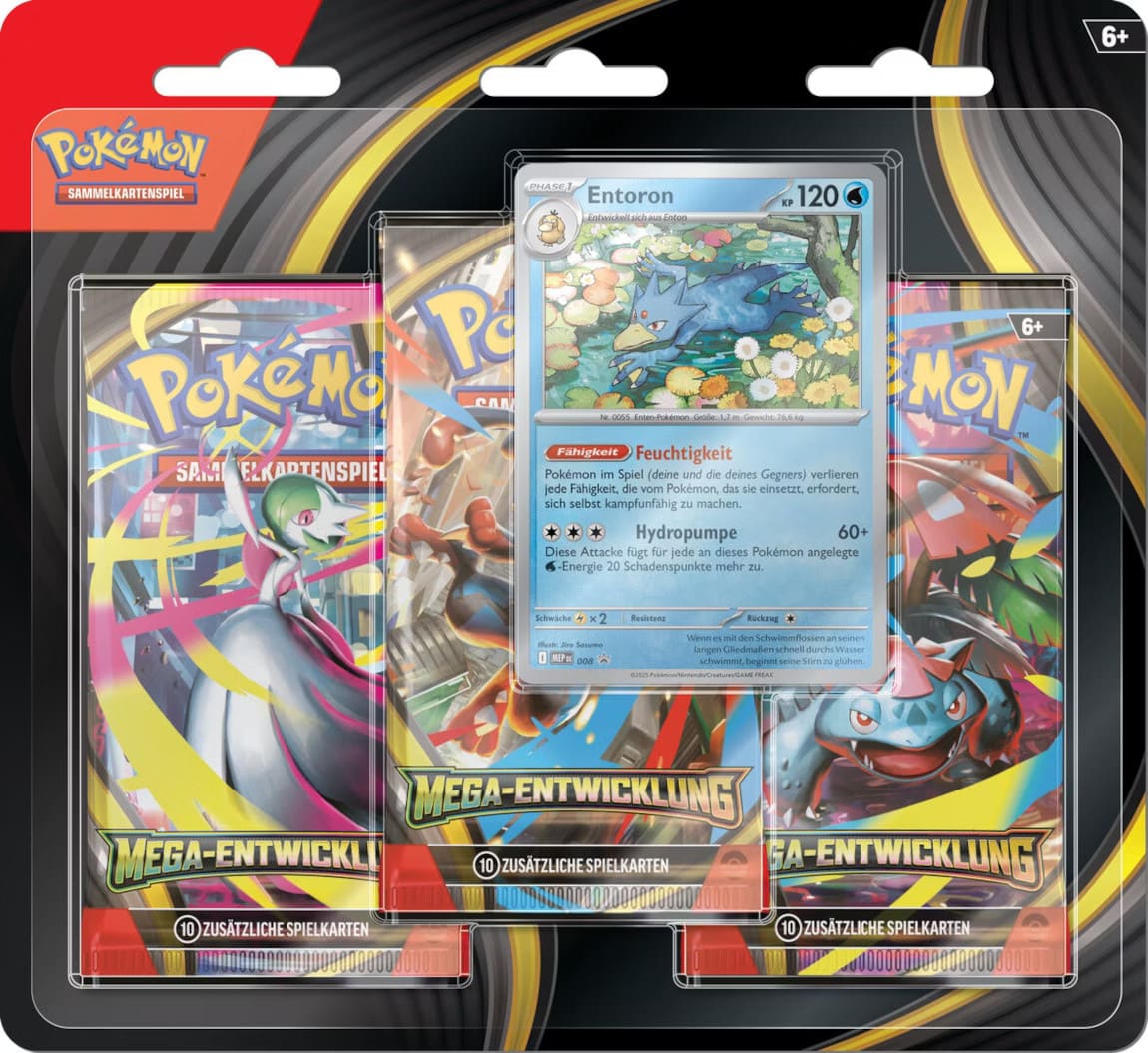 Pokémon Sammelkartenspiel - Mega-Entwicklung 3-Booster-Blister (Deutsch)