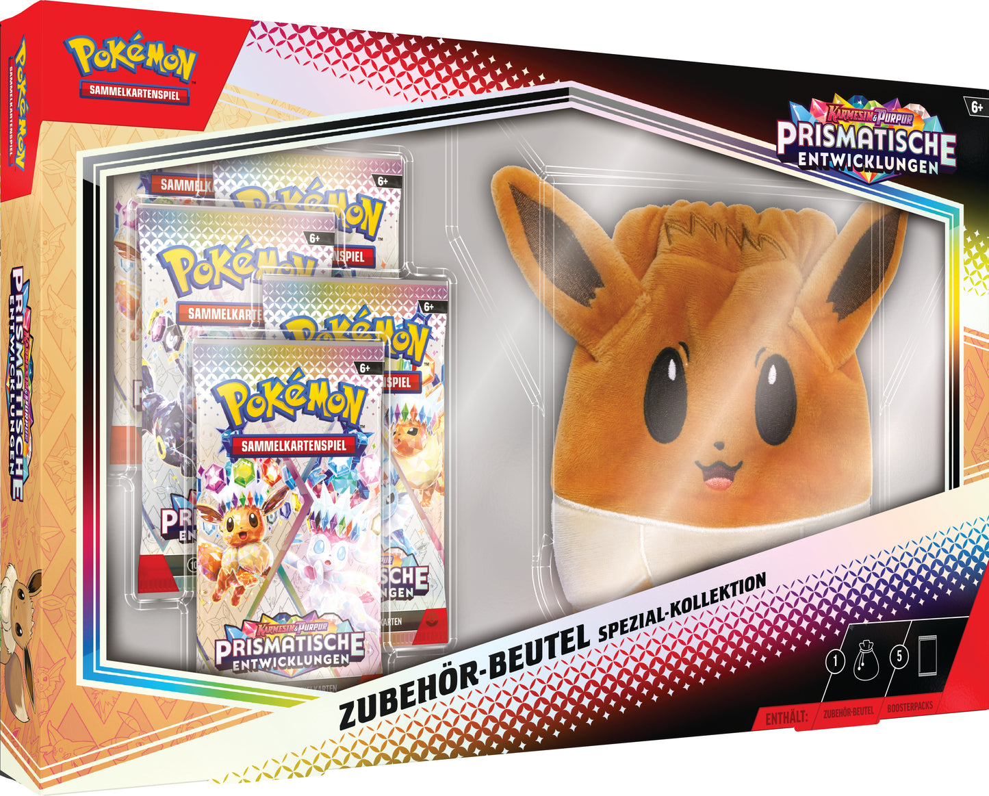 Pokémon Sammelkartenspiel - KP08.5: Prismatische Entwicklungen Zubehör-Beutel Spezial-Kollektion (Deutsch)