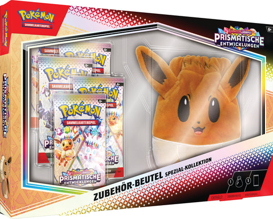 Pokémon Sammelkartenspiel - KP08.5: Prismatische Entwicklungen Zubehör-Beutel Spezial-Kollektion (Deutsch)