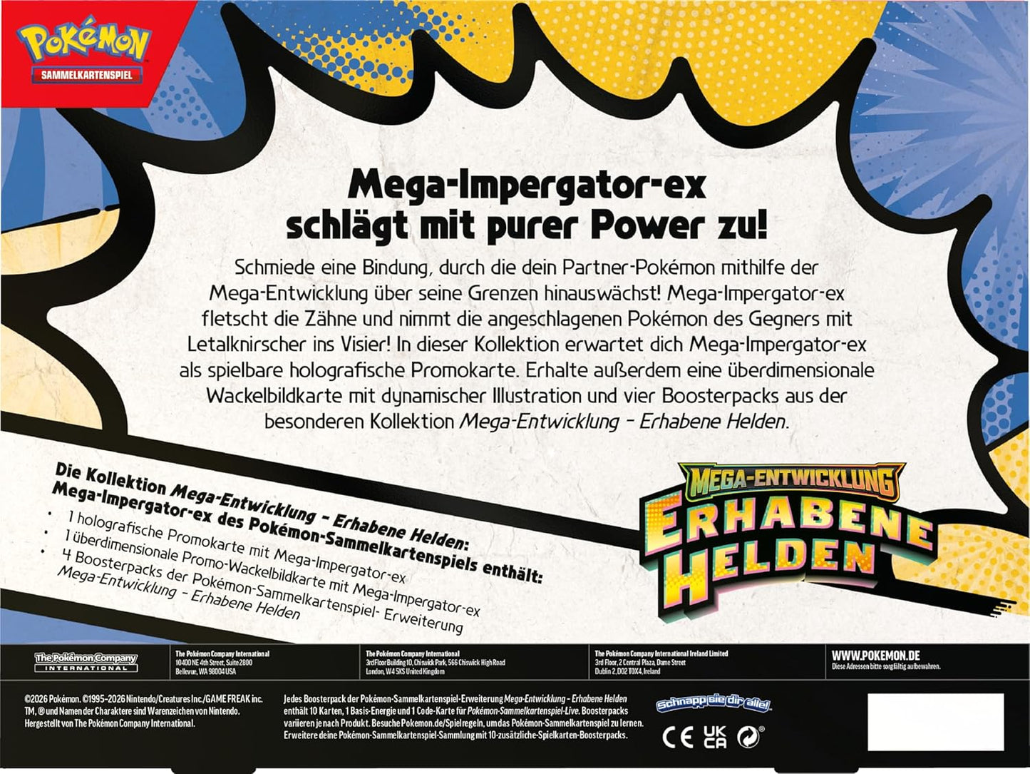 Pokémon Sammelkartenspiel - Erhabene Helden Mega-Impergator-ex Kollektion (Deutsch)