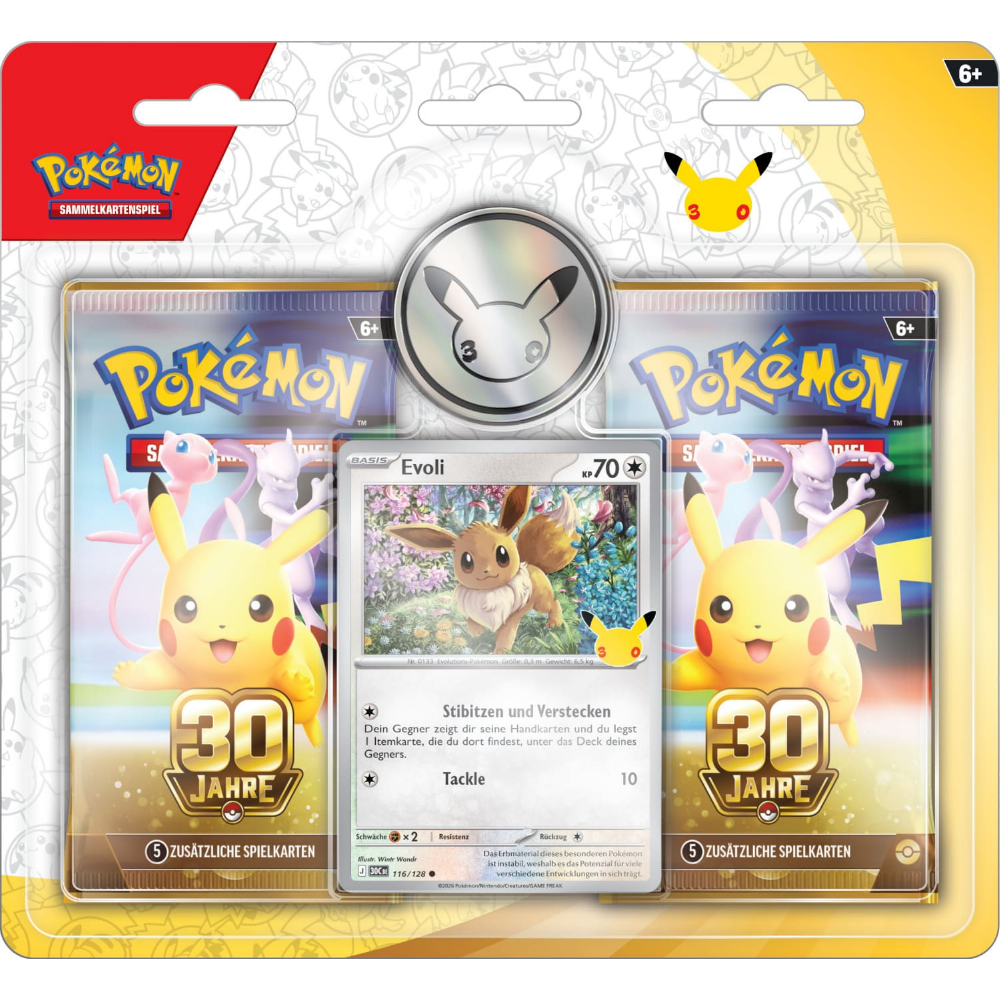 Pokémon Sammelkartenspiel - Pokémon 30 Jahre 2-Pack Blister (Deutsch)