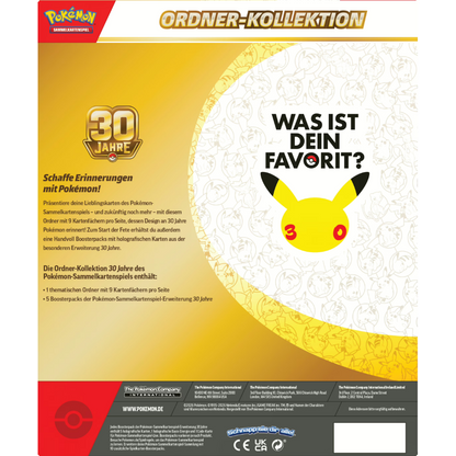 Pokémon Sammelkartenspiel - Pokémon 30 Jahre Ordner Kollektion (Deutsch)