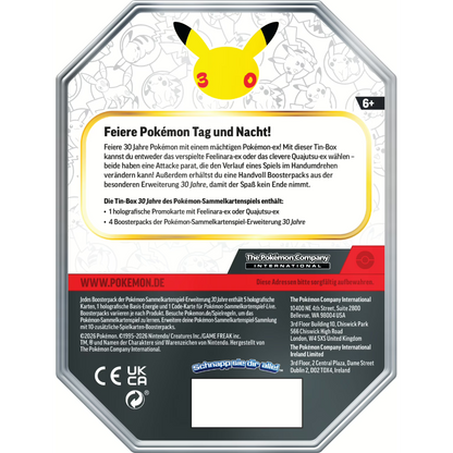 Pokémon Sammelkartenspiel - Pokémon 30 Jahre Tin-Box #1: Tag (Deutsch)
