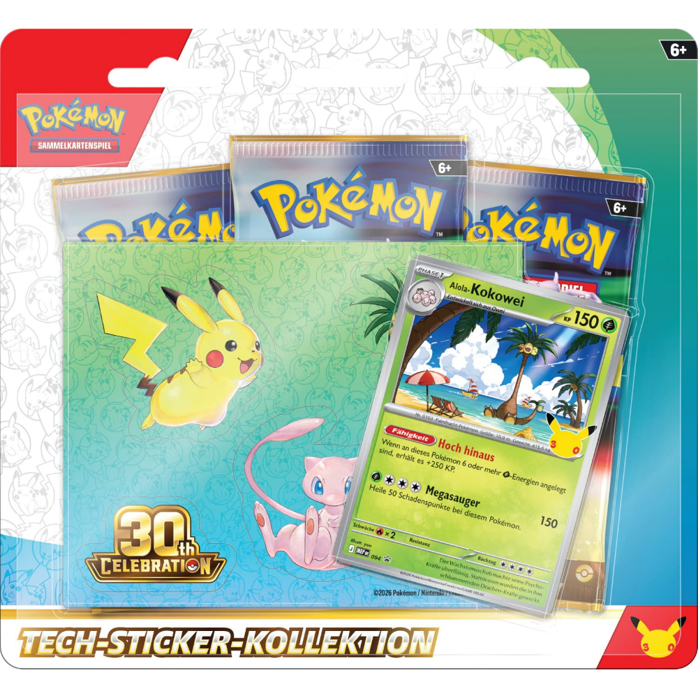 Pokémon Sammelkartenspiel - Pokémon 30 Jahre Tech-Sticker Kollektion (Deutsch)