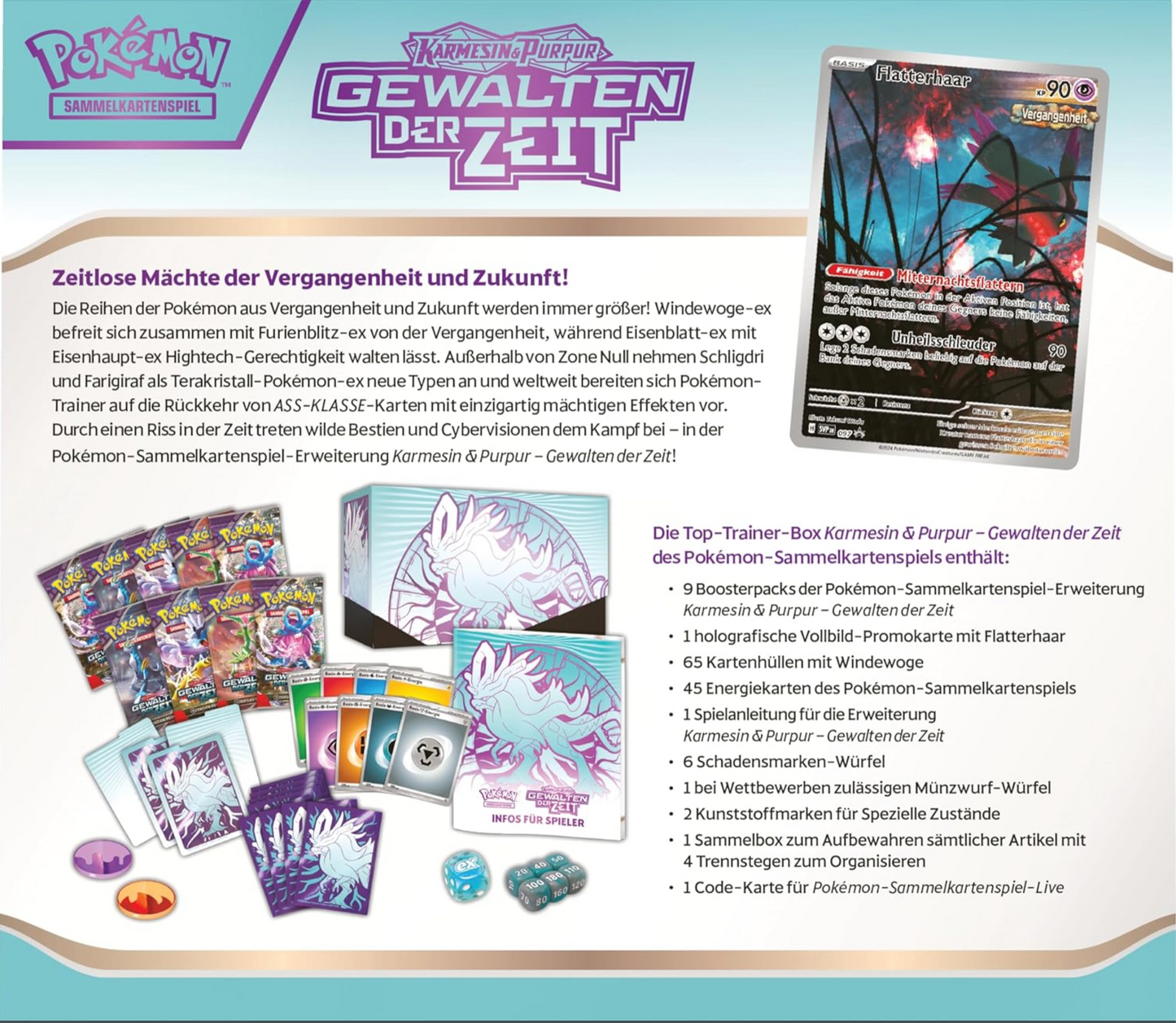 Pokémon Sammelkartenspiel - KP05: Gewalten der Zeit Top-Trainer Box "Windewoge" (Deutsch)