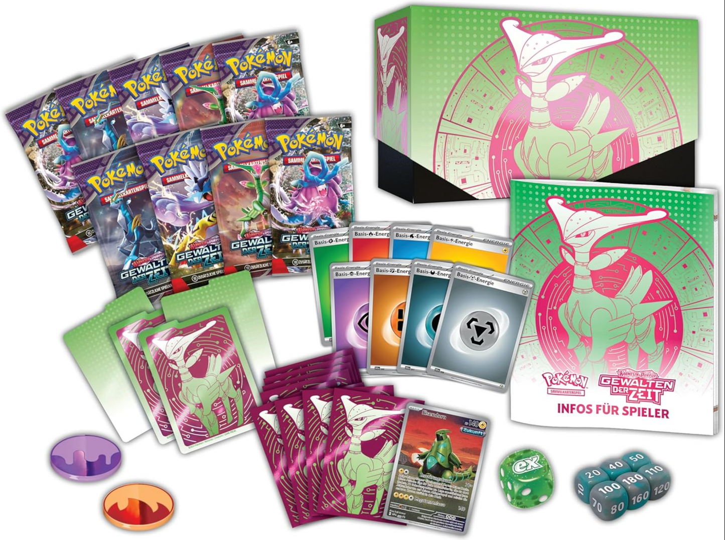 Pokémon Sammelkartenspiel - KP05: Gewalten der Zeit Top-Trainer Box "Eisenblatt" (Deutsch)