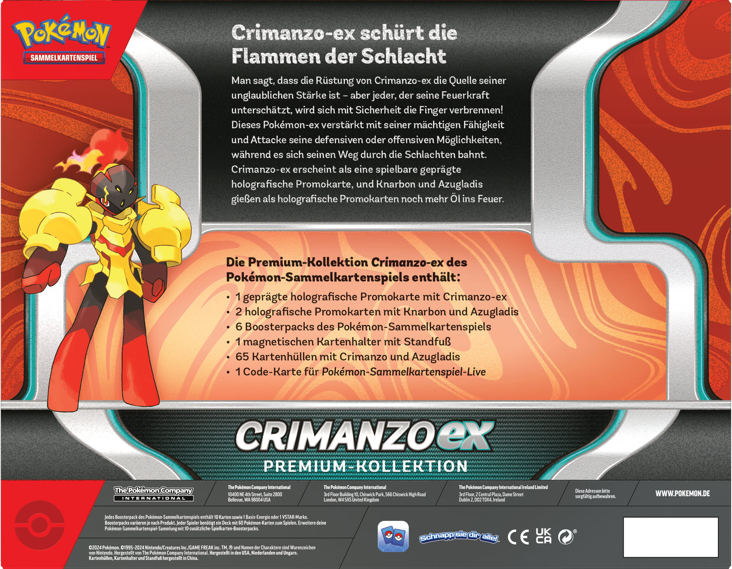 Pokémon Sammelkartenspiel - Crimanzo-ex Premium-Kollektion (Deutsch)