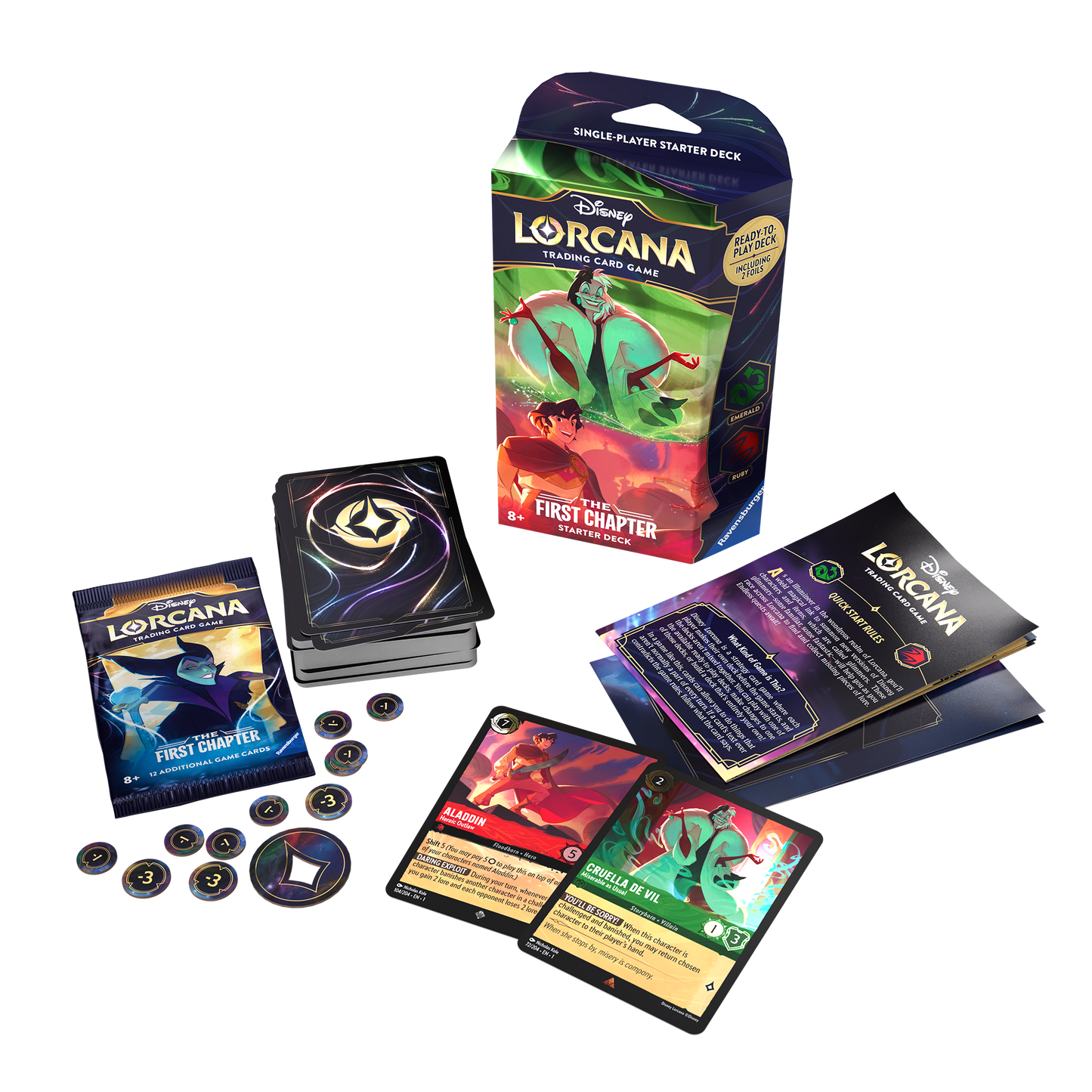 Disney Lorcana - The First Chapter Starter Deck 'Emerald / Ruby' (Englisch)