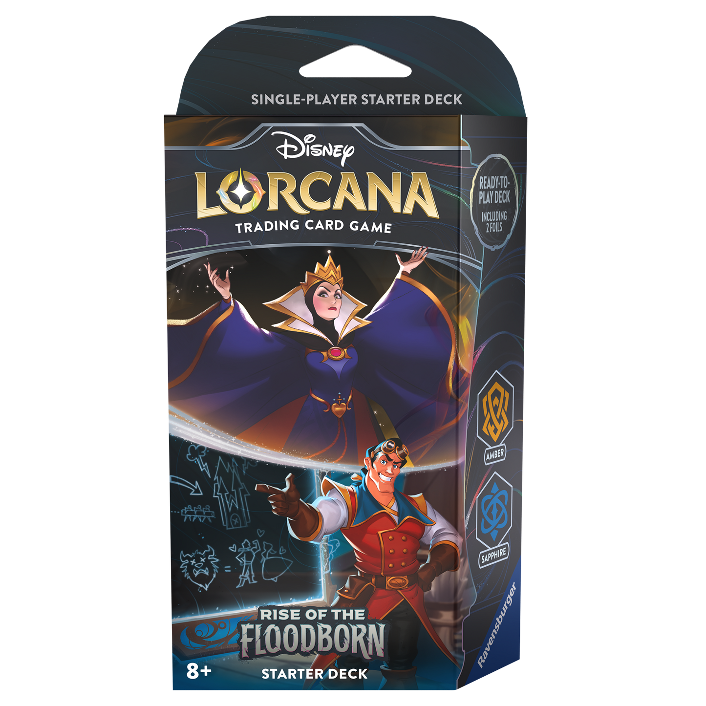 Disney Lorcana - Rise of the Floodborn Starter Deck 'Amber / Sapphire' (Englisch)