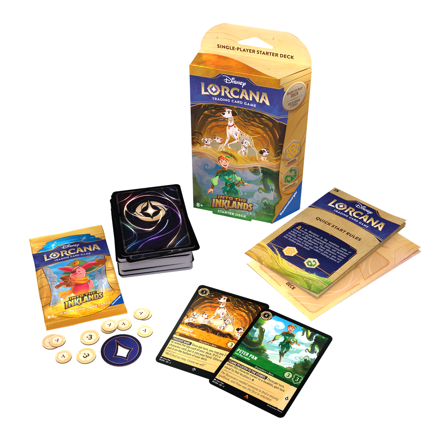 Disney Lorcana - Into the Inklands Starter Deck 'Amber / Emerald' (Englisch)