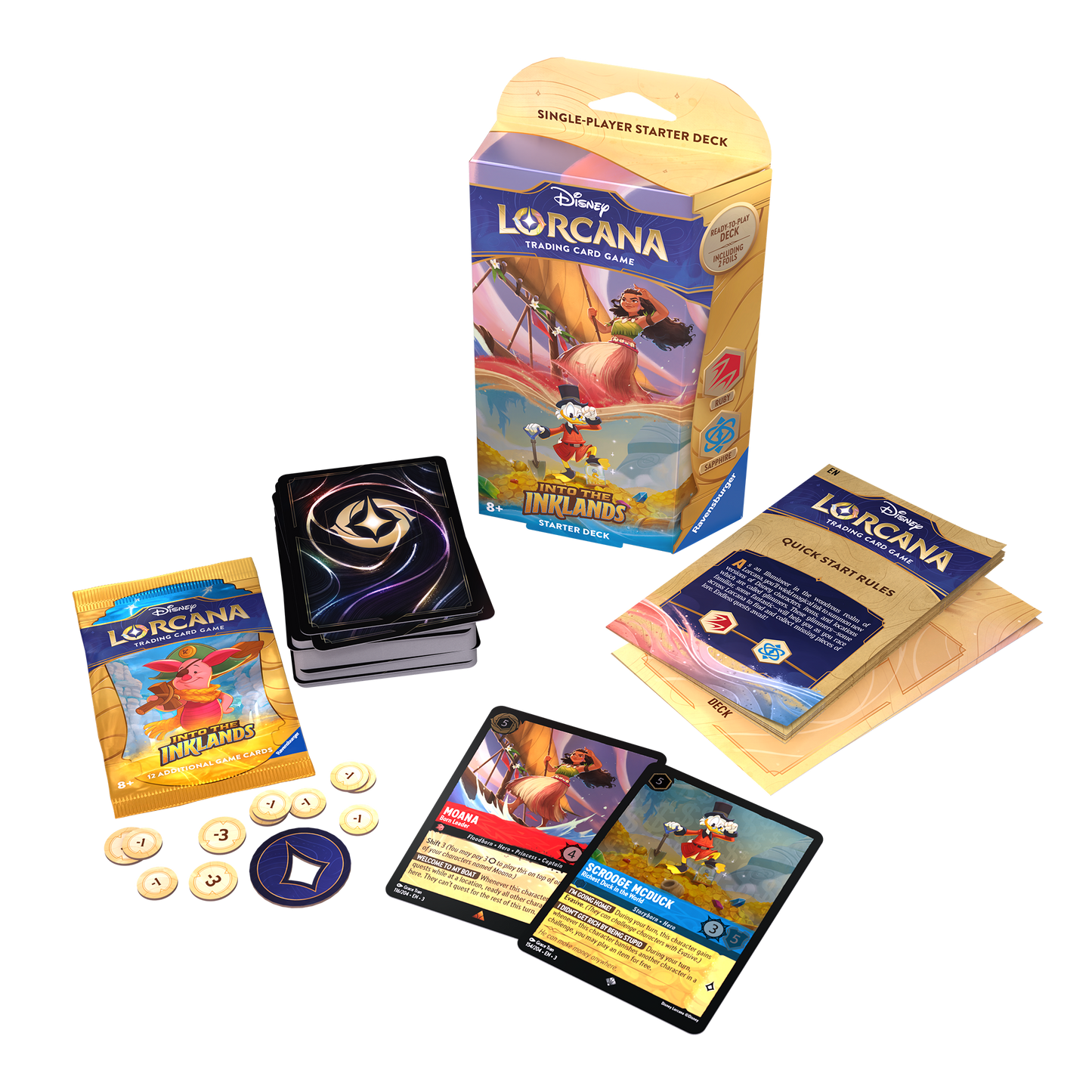 Disney Lorcana - Into the Inklands Starter Deck 'Ruby / Sapphire' (Englisch)