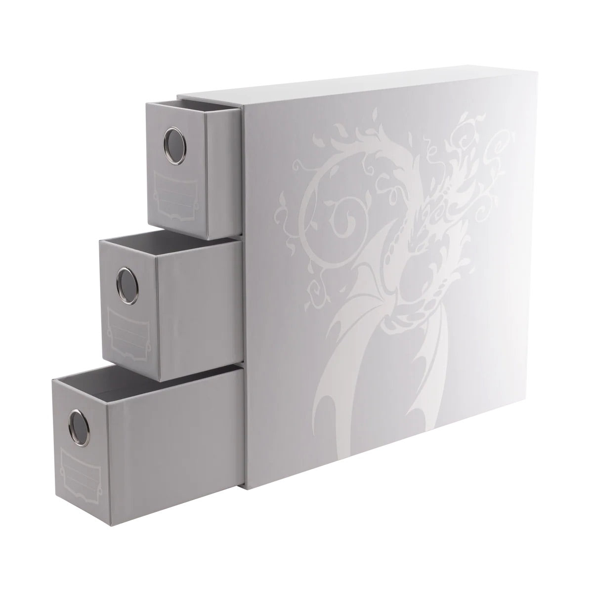 Dragon Shield Fortress - 3-Card-Drawers Vertical schwarz / weiß