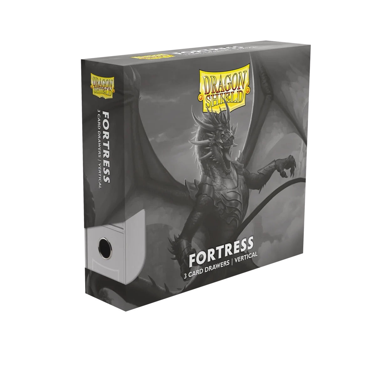 Dragon Shield Fortress - 3-Card-Drawers Vertical schwarz / weiß