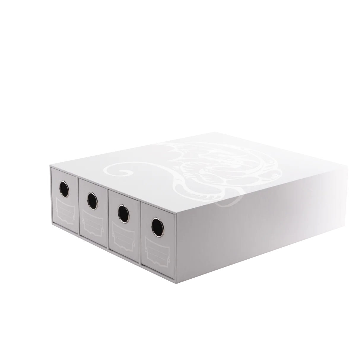 Dragon Shield Fortress - 4-Card-Drawers Horizontal schwarz / weiß