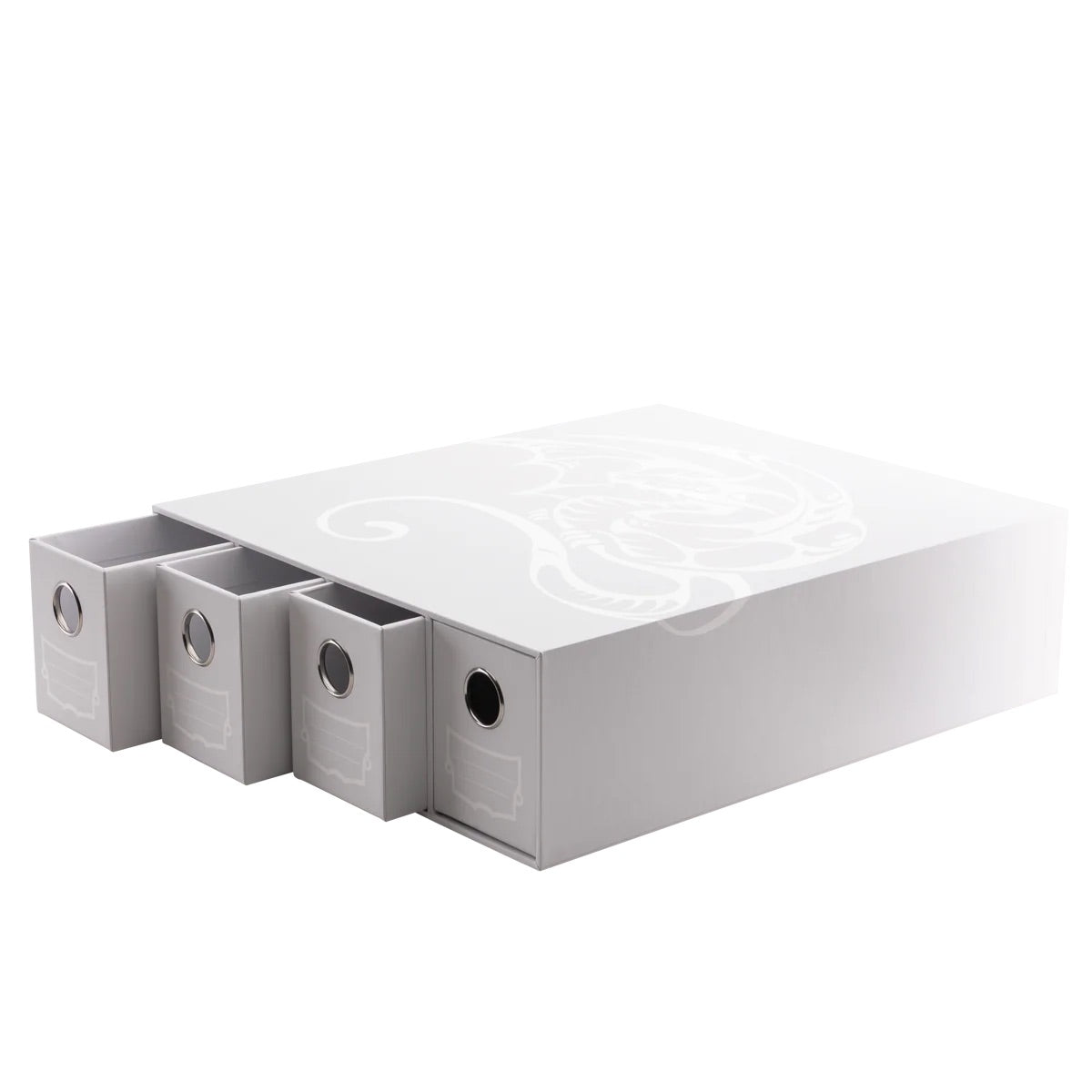 Dragon Shield Fortress - 4-Card-Drawers Horizontal schwarz / weiß