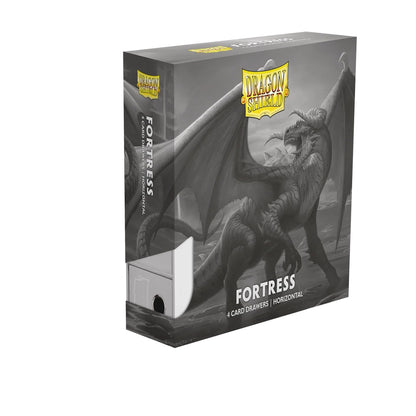 Dragon Shield Fortress - 4-Card-Drawers Horizontal schwarz / weiß