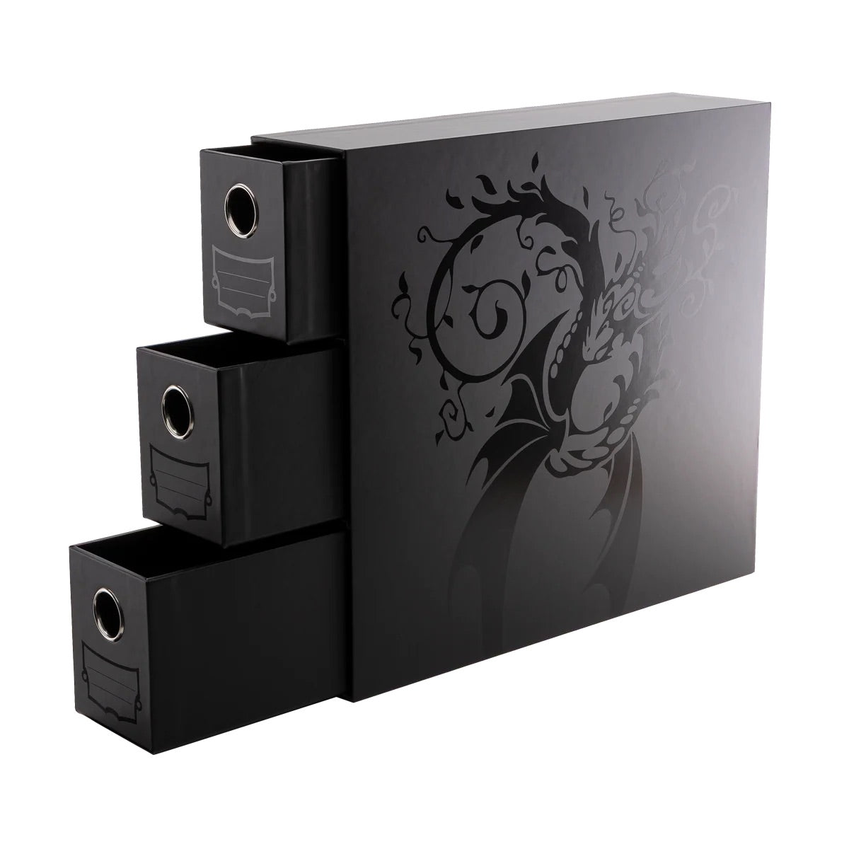 Dragon Shield Fortress - 3-Card-Drawers Vertical schwarz / weiß