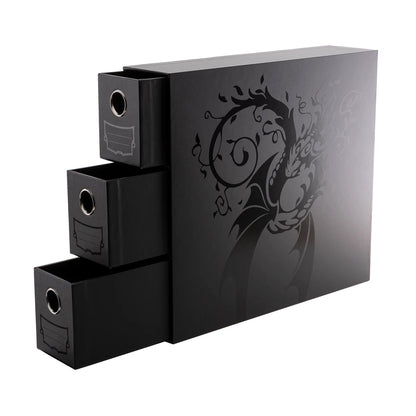 Dragon Shield Fortress - 3-Card-Drawers Vertical schwarz / weiß