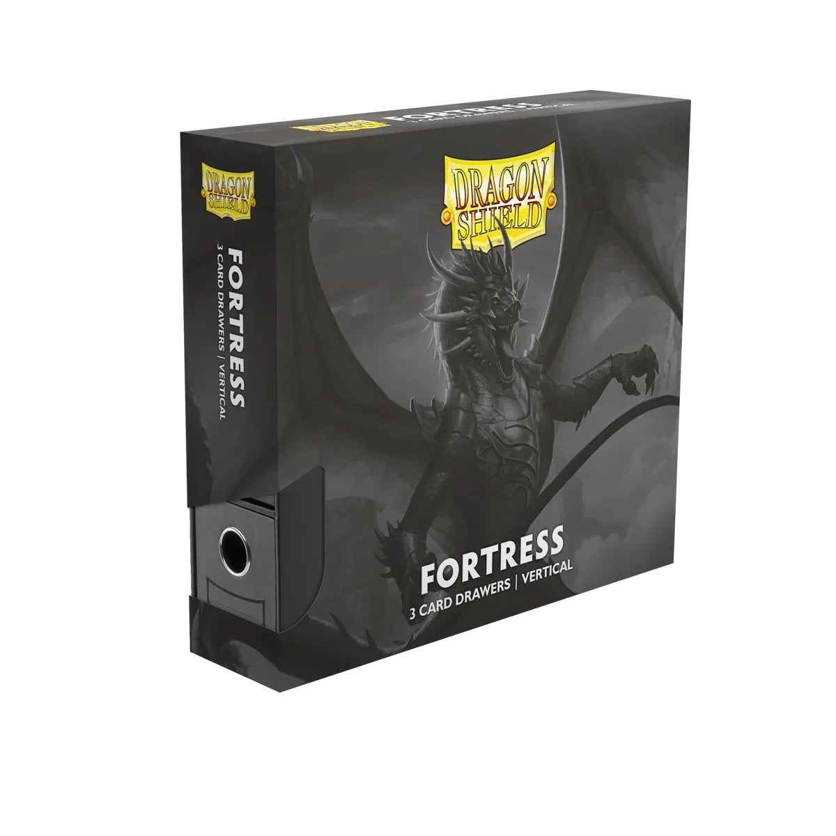Dragon Shield Fortress - 3-Card-Drawers Vertical schwarz / weiß