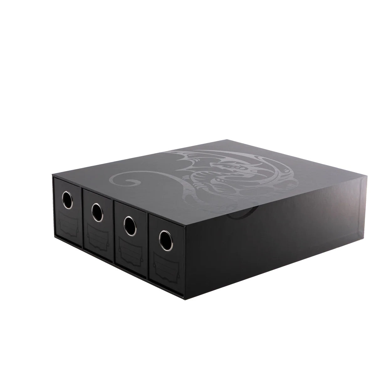 Dragon Shield Fortress - 4-Card-Drawers Horizontal schwarz / weiß