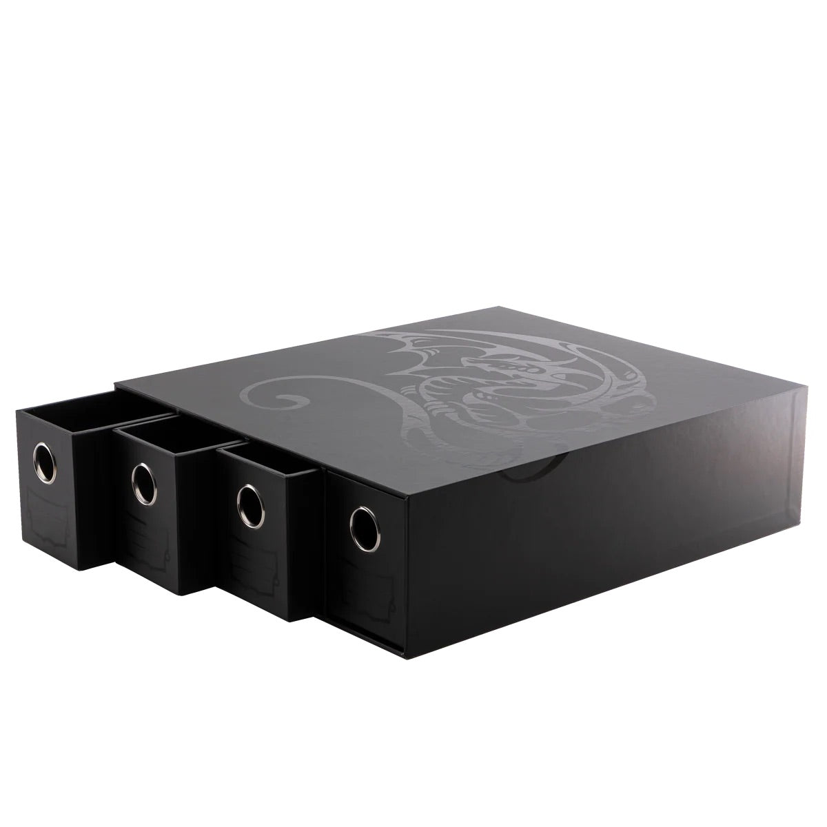 Dragon Shield Fortress - 4-Card-Drawers Horizontal schwarz / weiß