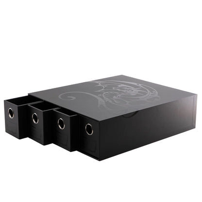 Dragon Shield Fortress - 4-Card-Drawers Horizontal schwarz / weiß