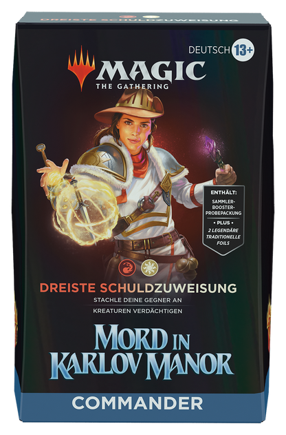 Magic: The Gathering - Mord in Karlov Manor Commander Deck "Dreiste Schuldzuweisung" (Deutsch)