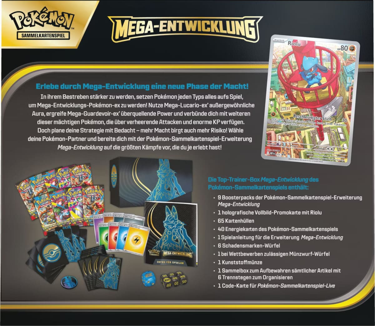 Pokémon Sammelkartenspiel - Mega-Entwicklung Top-Trainer Box (Lucario) (Deutsch)