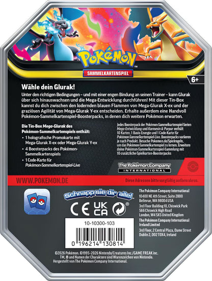 Pokémon Sammelkartenspiel - Mega-Glurak Y-ex Tin-Box (Deutsch)