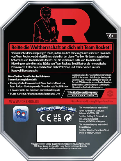 Pokémon Sammelkartenspiel - Team Rockets Mewtu-ex Tin-Box (Deutsch)
