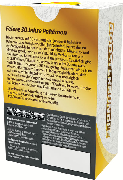 Pokémon Sammelkartenspiel - 30 Jahre Pokémon Boosterbundle (Deutsch)