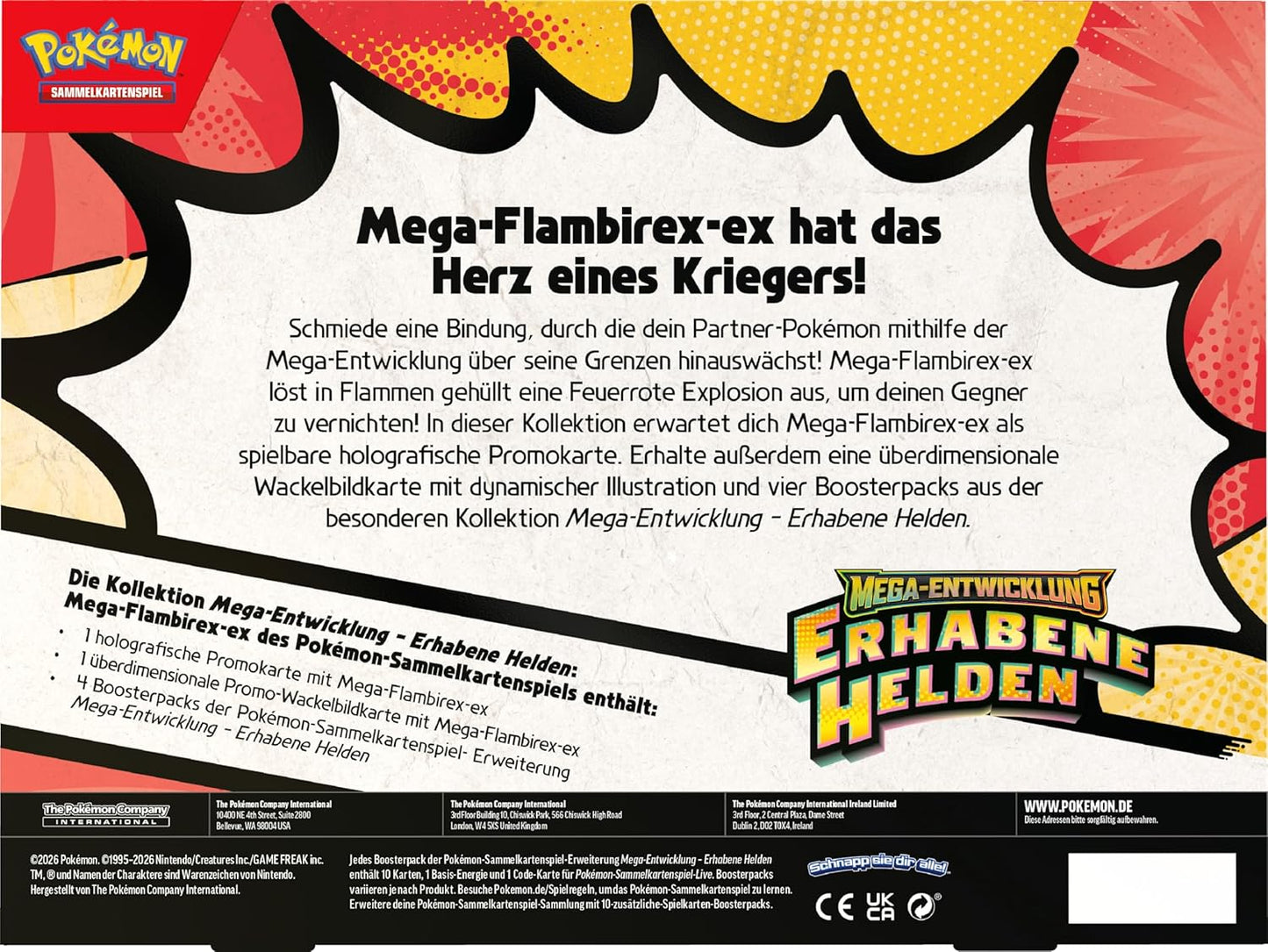Pokémon Sammelkartenspiel - Erhabene Helden Mega-Flambirex-ex Kollektion (Deutsch)